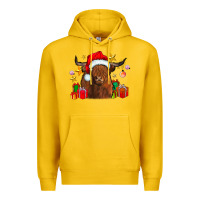 Lemon festive highland cow Premium Hoodie - CowhideDigitalArt