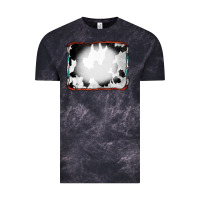 Cowhide Background With Bleach Serape Frame Vintage Tee | Teevron