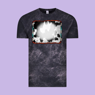 Cowhide Background With Bleach Serape Frame Vintage Tee Designed By Cowcowdesign