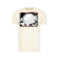 Vintage Arctic Cowhide Background with Bleach Serape Frame Vintage Tee - CowCowDesign
