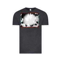 Vintage Black Cowhide Background with Bleach Serape Frame Vintage Tee - CowCowDesign