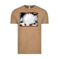 Vintage Coffee Cowhide Background with Bleach Serape Frame Vintage Tee - CowCowDesign