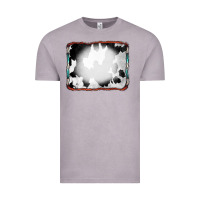 Vintage Zinc Cowhide Background with Bleach Serape Frame Vintage Tee - CowCowDesign