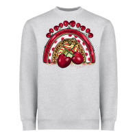 Heather Grey cherry rainbow Heavyweight Sweatshirt - BarkalooDesign