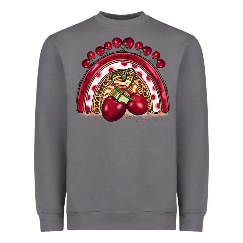 Cherry Rainbow Heavyweight Sweatshirt by BarkalooDesign | Teevron