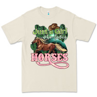 Bone Just a girl who loves Horses Premium Tee - HowdyJamesFarm