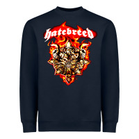 Navy hatebreed 3 Heavyweight Sweatshirt - artisFamous