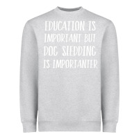 Heather Grey dog sledding is importanter Heavyweight Sweatshirt - artisFamous
