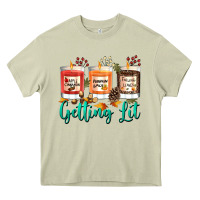 Mossy Candles with Fall Getting Lit Heavy Core Tee - texasbilliewilder