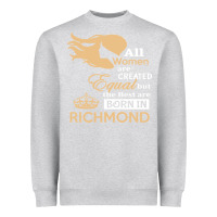 Heather Grey women are born in richmond Heavyweight Sweatshirt - artisFamous
