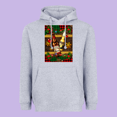 Snow And Beer Bottles Heavyweight Hoodie Designed By Adodesignshop