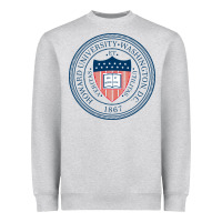 Heather Grey howard university Heavyweight Sweatshirt - artisFamous