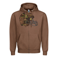Chestnut American football helmet Zipper Hoodie - BarkalooDesign