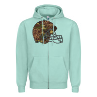 Seafoam American football helmet Zipper Hoodie - BarkalooDesign