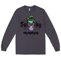 Smoke spooky mama skull Long Sleeve Tee - RanaPortraitStore