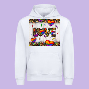Love Hearts Pride Tumbler Urban Hoodie Designed By Jahusdesignshop