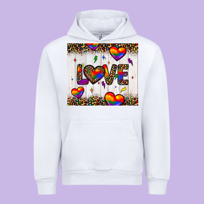 Love Hearts Pride Tumbler Urban Hoodie Designed By Jahusdesignshop