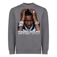Storm Rest in Peace Young Dolph Heavyweight Sweatshirt - artisFamous