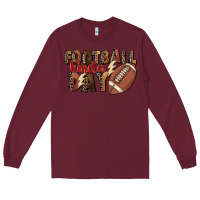 Burgundy football kinda day Long Sleeve Tee - FaDigitalArtStudio