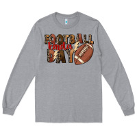 Heather Grey football kinda day Long Sleeve Tee - FaDigitalArtStudio