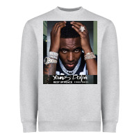 Heather Grey Rest in Peace Young Dolph Heavyweight Sweatshirt - artisFamous
