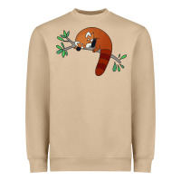 Mushroom red panda sleeping Heavyweight Sweatshirt - artisFamous