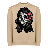 Sugar Skull Lady Heavyweight Sweatshirt | Teevron