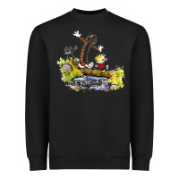 Black calvin and hobbes bill watterson Heavyweight Sweatshirt - artisFamous