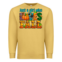 Antique Gold just a girl who loves fall Premium Sweatshirt - AdoDesignShop