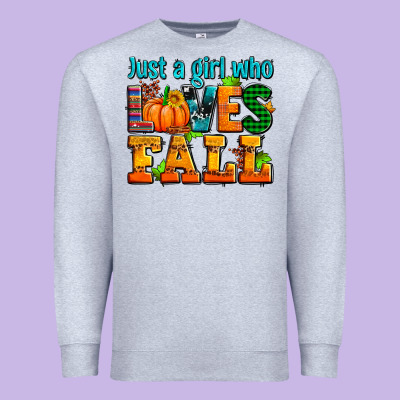 Just A Girl Who Loves Fall Premium Sweatshirt Designed By Adodesignshop