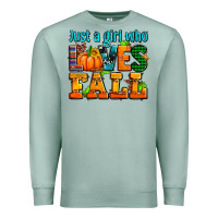 Seafoam just a girl who loves fall Premium Sweatshirt - AdoDesignShop