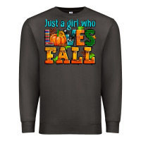 Smoke just a girl who loves fall Premium Sweatshirt - AdoDesignShop