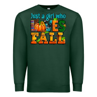 Sports Green just a girl who loves fall Premium Sweatshirt - AdoDesignShop