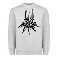 Heather Grey yorha white insignia Heavyweight Sweatshirt - artisFamous