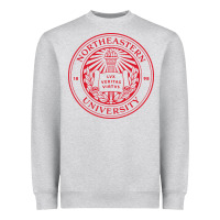 Heather Grey northeastern university Heavyweight Sweatshirt - artisFamous