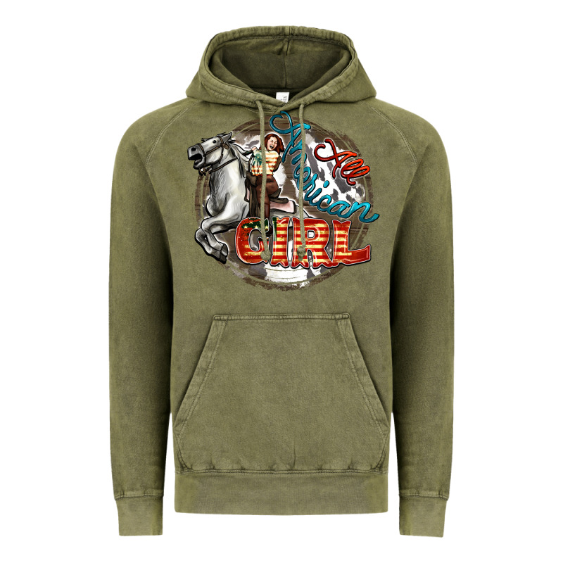 All American Girl Vintage Hoodie by FaDigitalArtStudio | Teevron