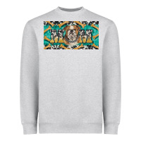 English Bulldog Mom  License Plate Template Heavyweight Sweatshirt | Teevron