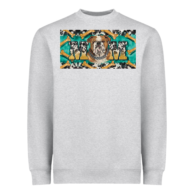 English Bulldog Mom  License Plate Template Heavyweight Sweatshirt by BarkalooDesign | Teevron