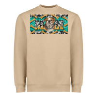 Mushroom english bulldog mom  license plate template Heavyweight Sweatshirt - BarkalooDesign