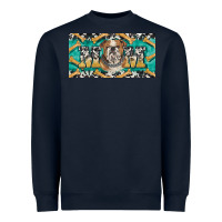 Navy english bulldog mom  license plate template Heavyweight Sweatshirt - BarkalooDesign