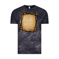 Cloud Black Burlap and Leopard  Black Frame Vintage Tee - CowCowDesign