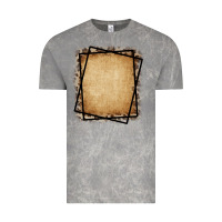 Cloud Rock Burlap and Leopard  Black Frame Vintage Tee - CowCowDesign