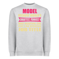 Heather Grey model funniest isn't a jobtitle Heavyweight Sweatshirt - artisFamous