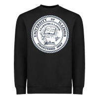 Black university of illinois Heavyweight Sweatshirt - artisFamous