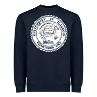 Navy university of illinois Heavyweight Sweatshirt - artisFamous