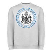 Heather Grey university of maine at presque isle Heavyweight Sweatshirt - artisFamous