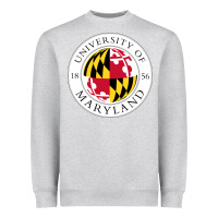 Heather Grey university of maryland Heavyweight Sweatshirt - artisFamous