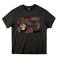 Asphalt I'm so freaking merry skeleton messy bun Heavy Core Tee - NancyCooperArtShop