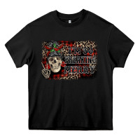 Black I'm so freaking merry skeleton messy bun Heavy Core Tee - NancyCooperArtShop