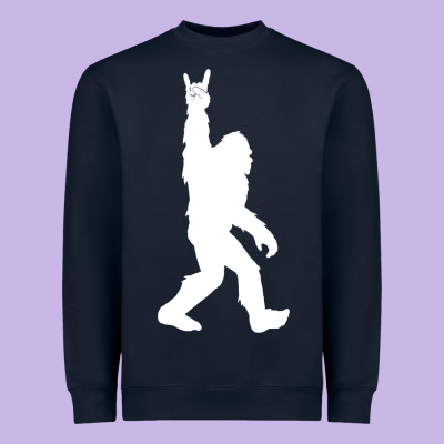 Funny Bigfoot Rock And Roll T Shirt For Sasquatch Believers Heavyweight Sweatshirt Designed By Artisfamous